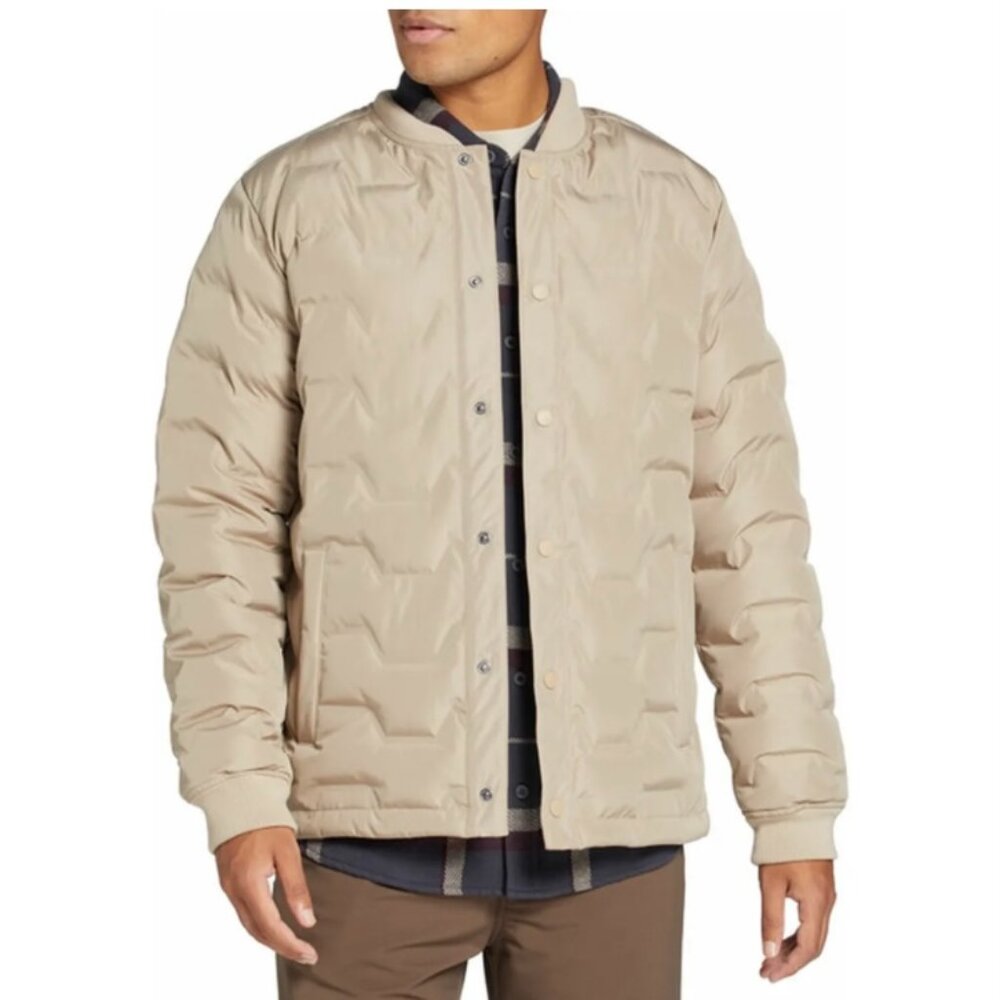 Alpine Design Beige Zig-Zag Puffer Coat NWOT